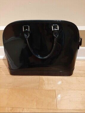 Green Vernish Leather Dome Satchel - Women’s Handbag